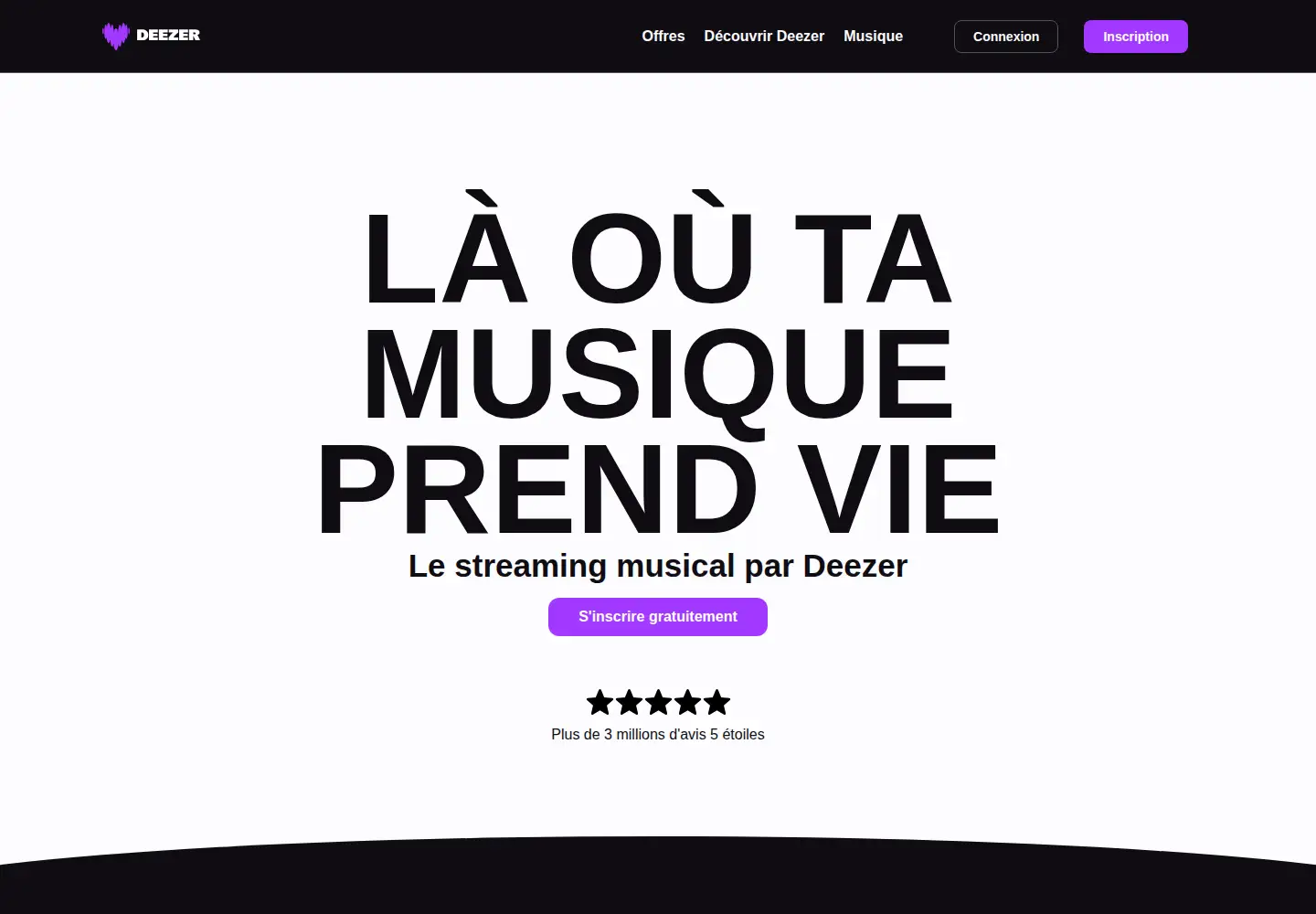 Screenshot of deezer.com