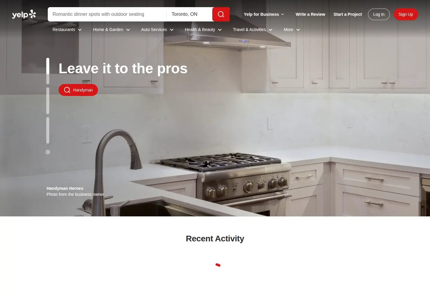 Screenshot of yelp.ca