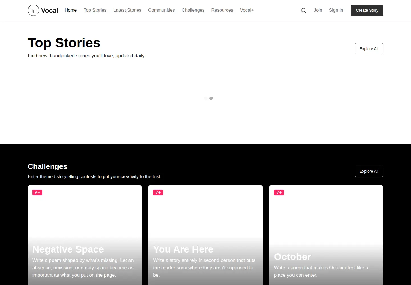 Screenshot of vocal.media