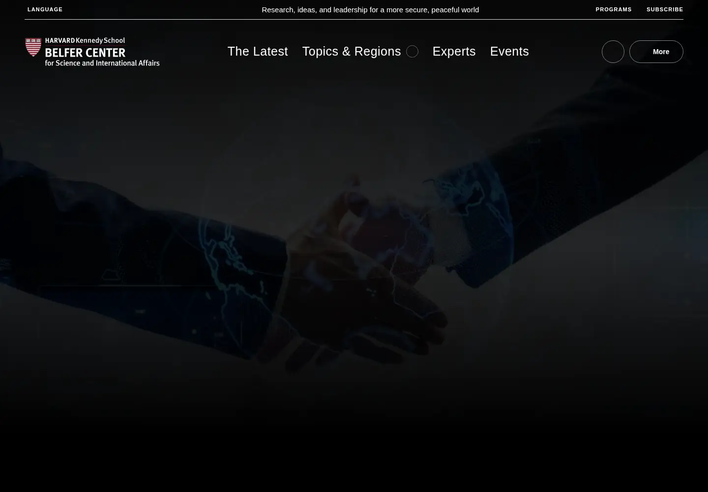 Screenshot of belfercenter.org