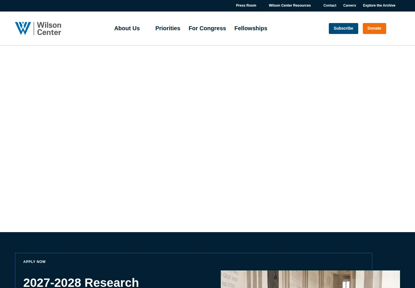 Screenshot of wilsoncenter.org