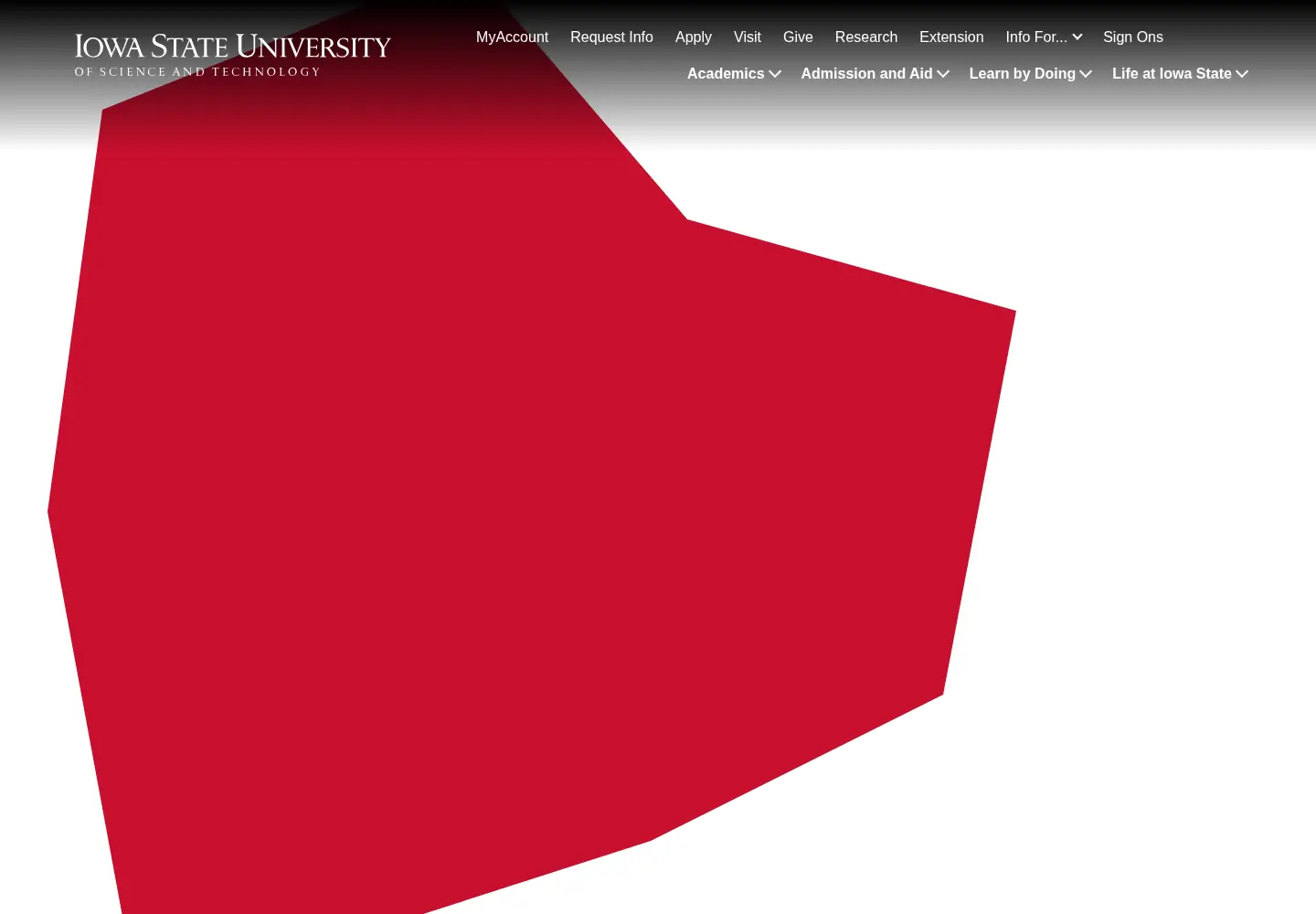 Screenshot of iastate.edu