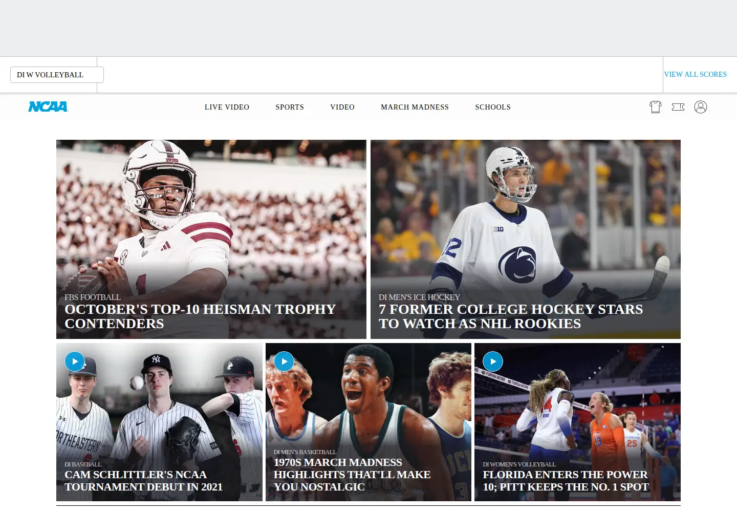 Screenshot of ncaa.com