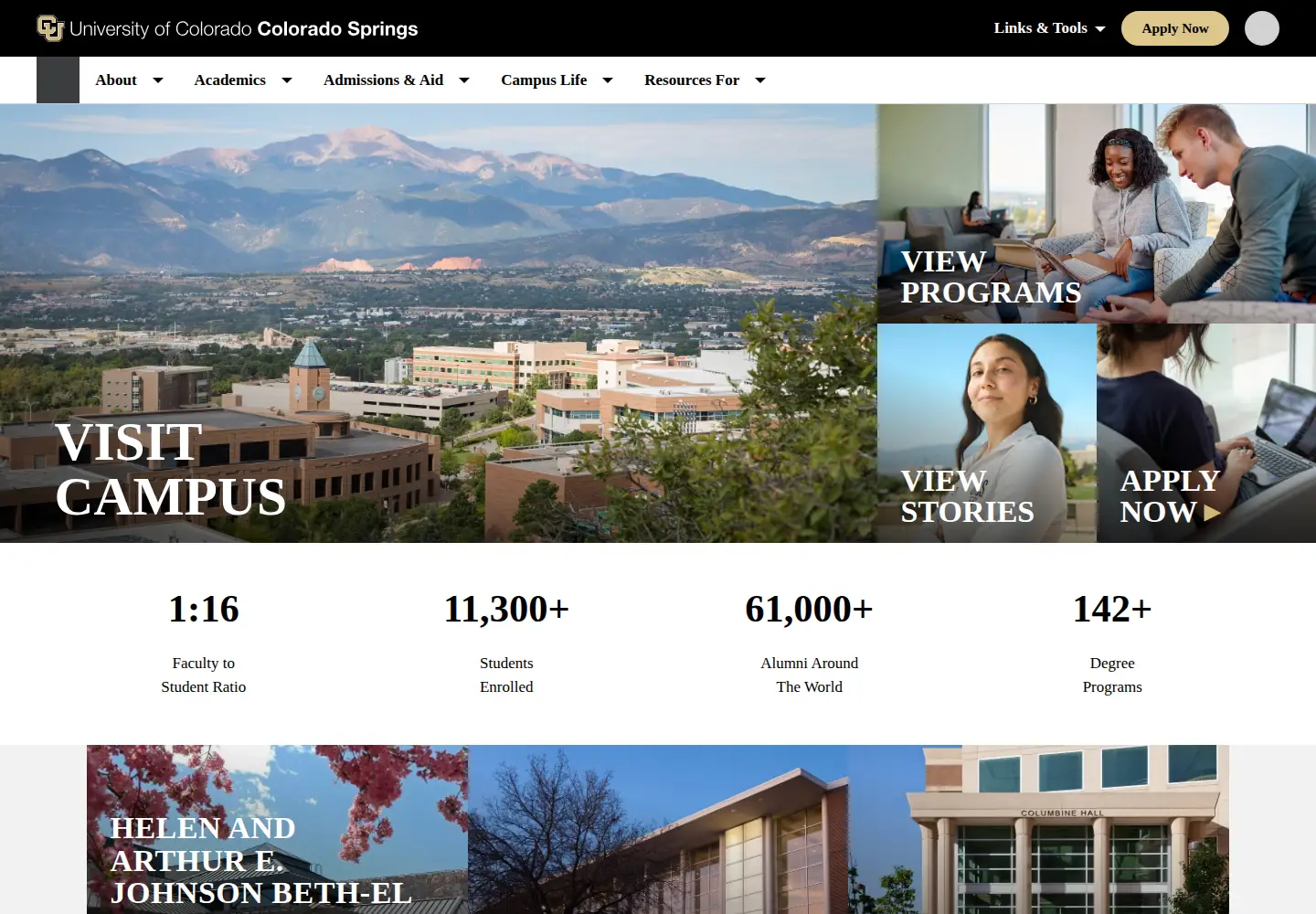 Screenshot of uccs.edu