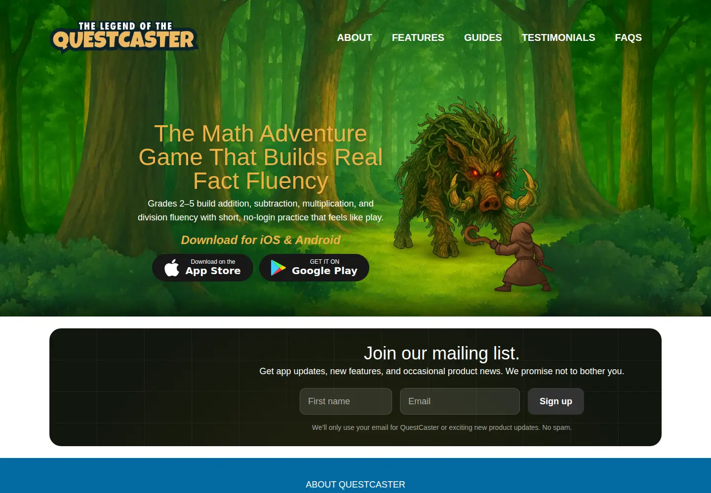 Screenshot of questcaster.com