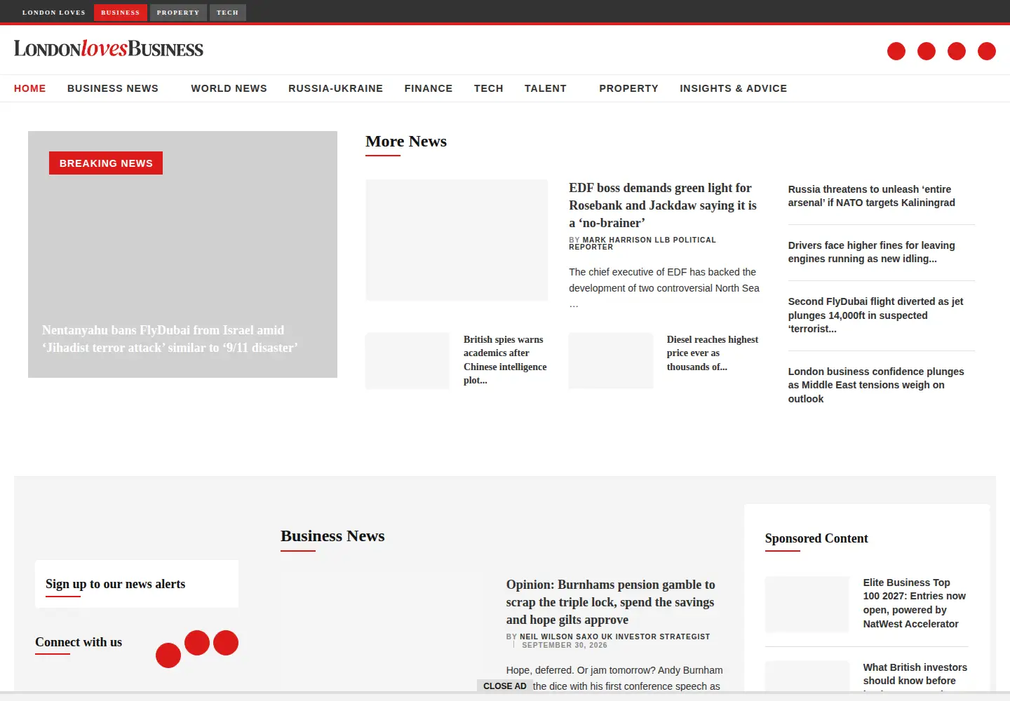 Screenshot of londonlovesbusiness.com