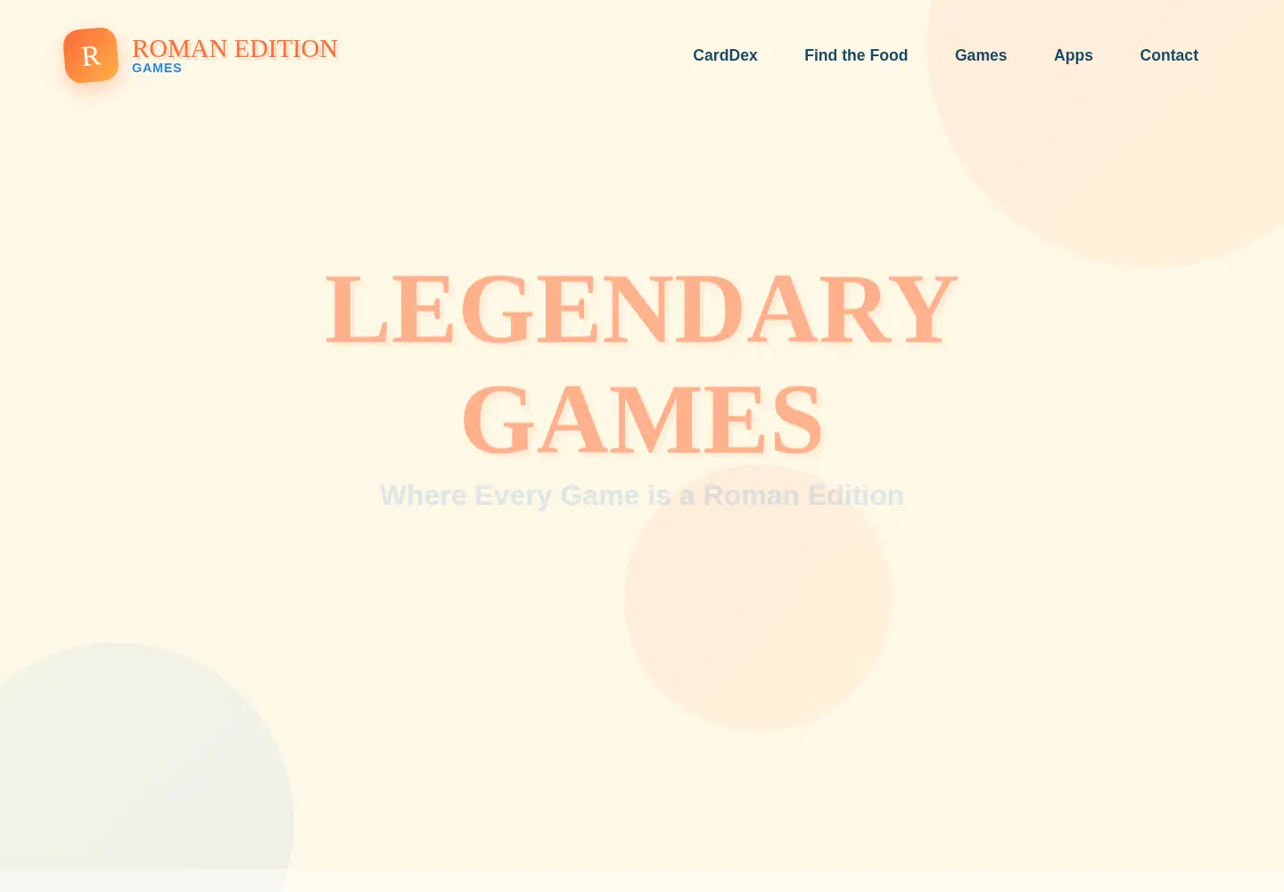 Screenshot of romaneditiongames.com