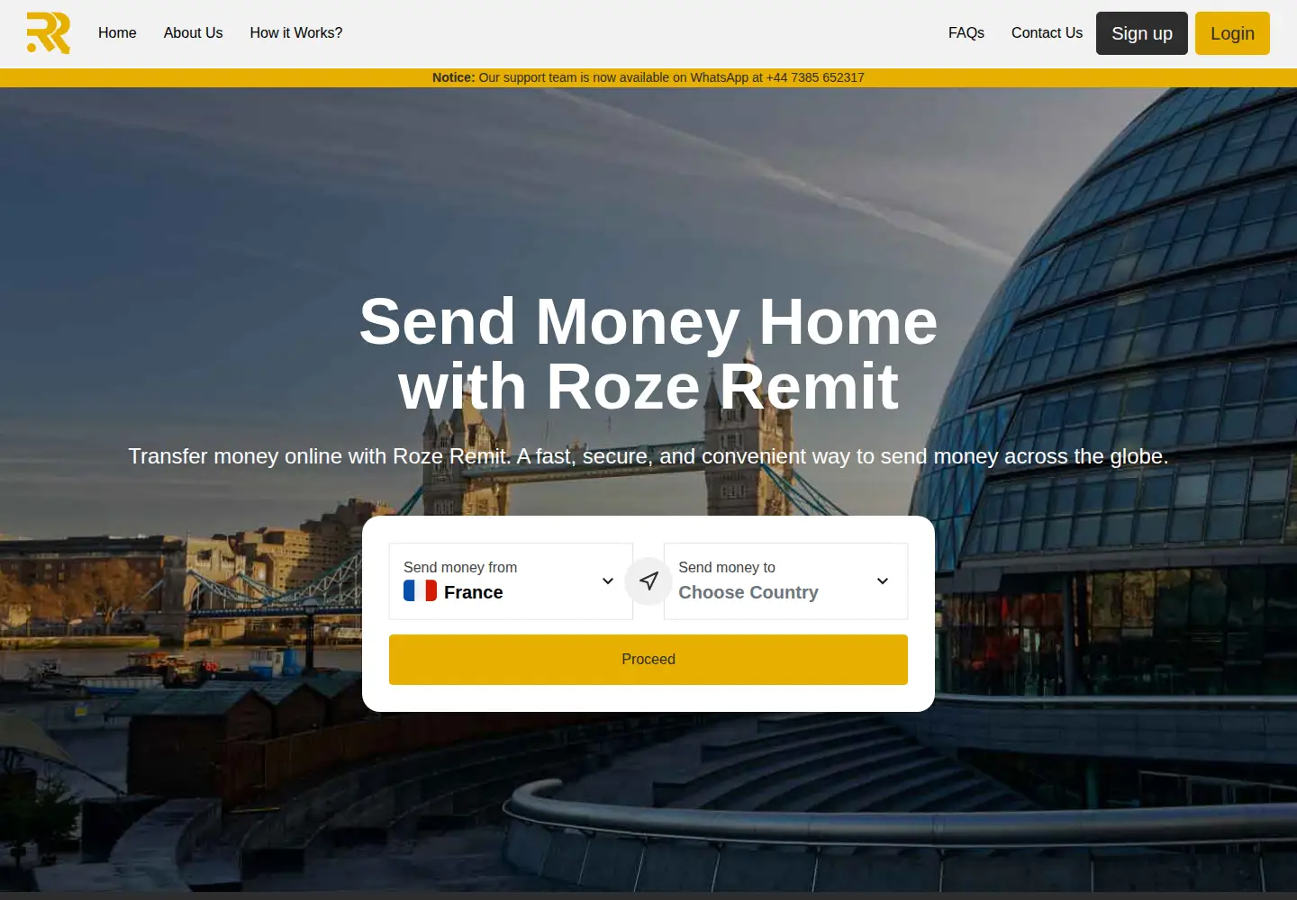 Captured homepage of rozeremit.com in the current scan