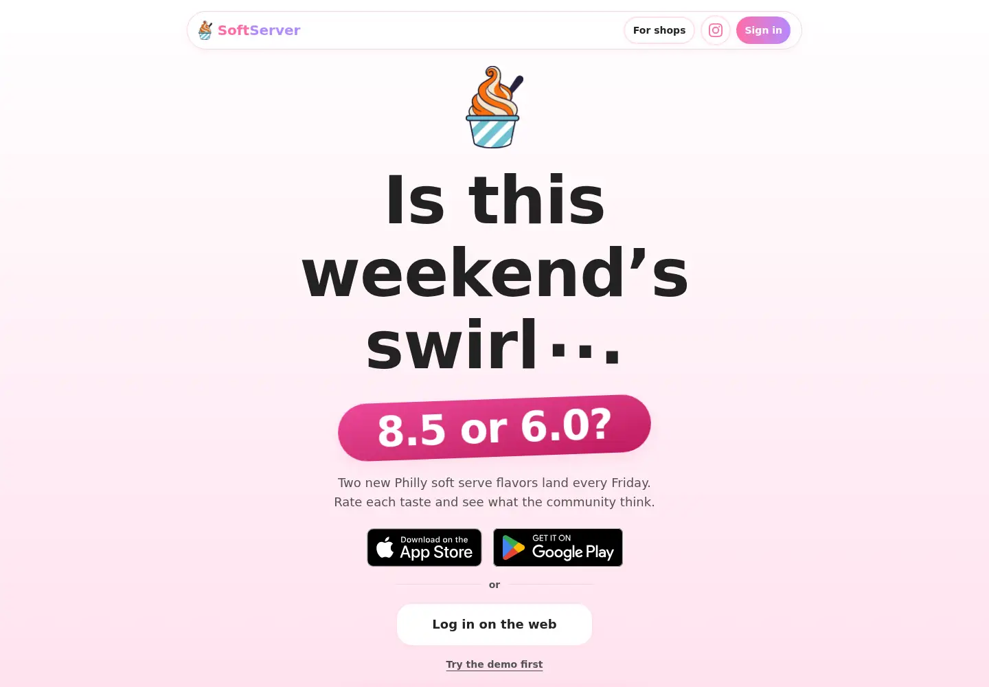Captured homepage of softserverapp.com in the current scan