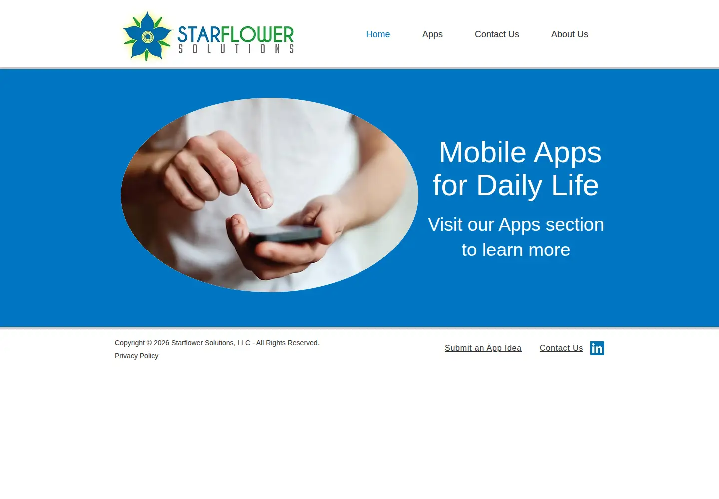 Captured homepage of starflowersolutions.com in the current scan