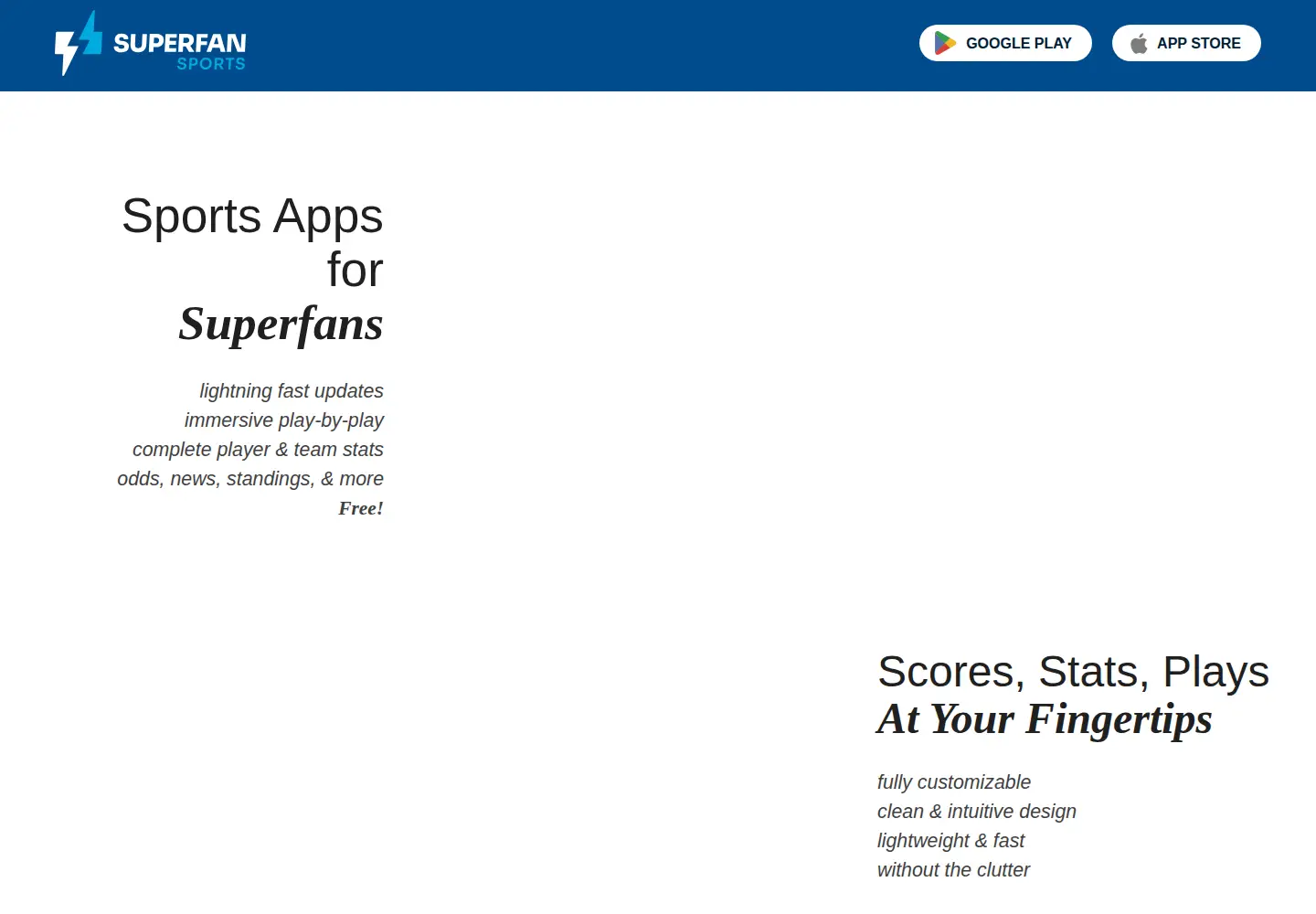 Screenshot of superfansports.com