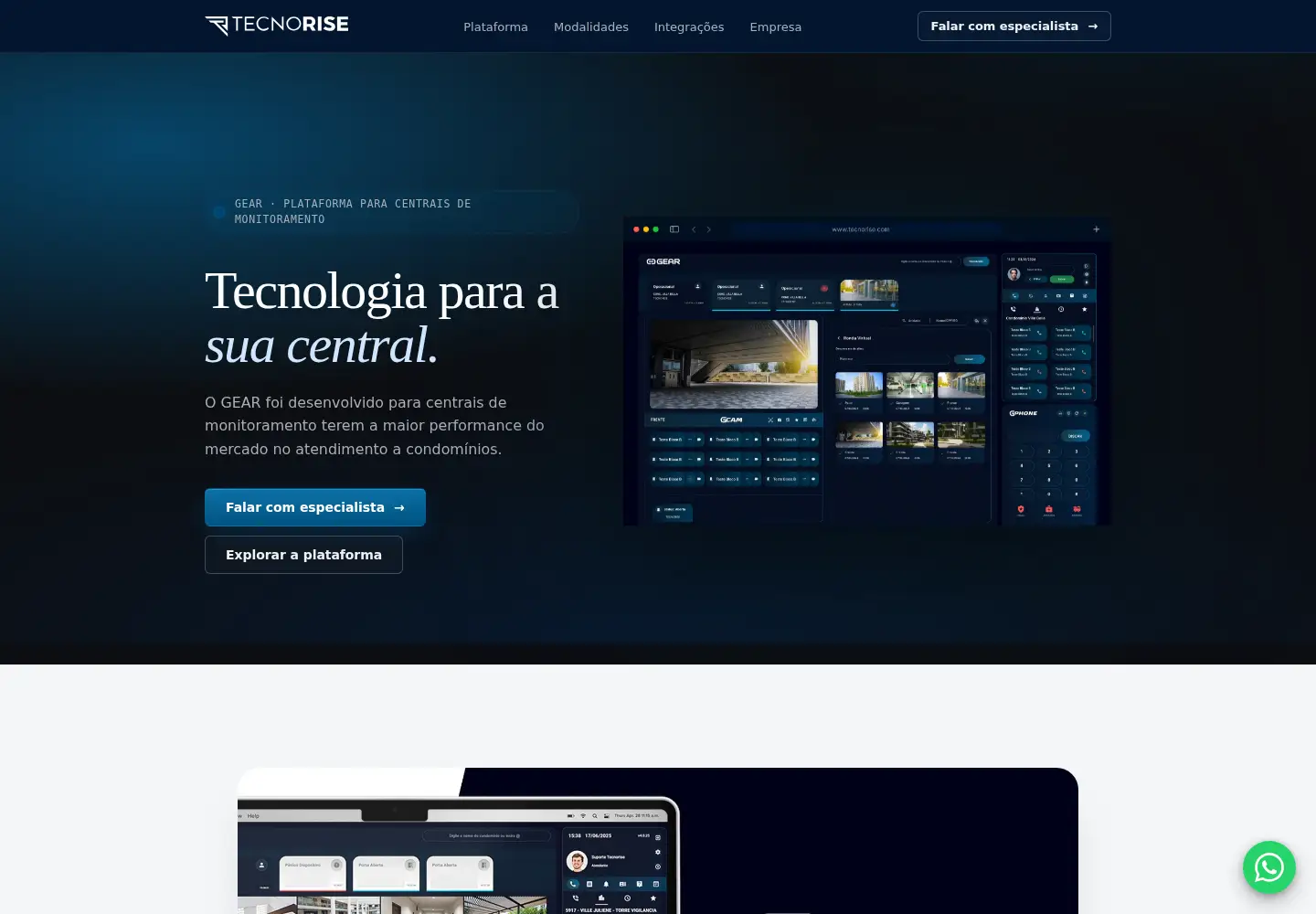Captured homepage of tecnorise.com in the current scan