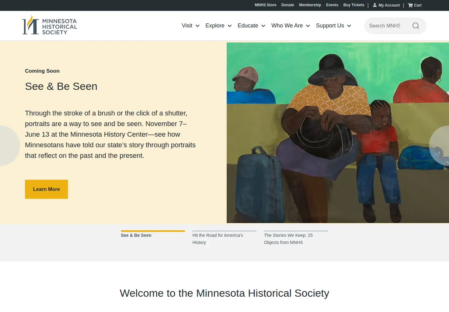Screenshot of mnhs.org