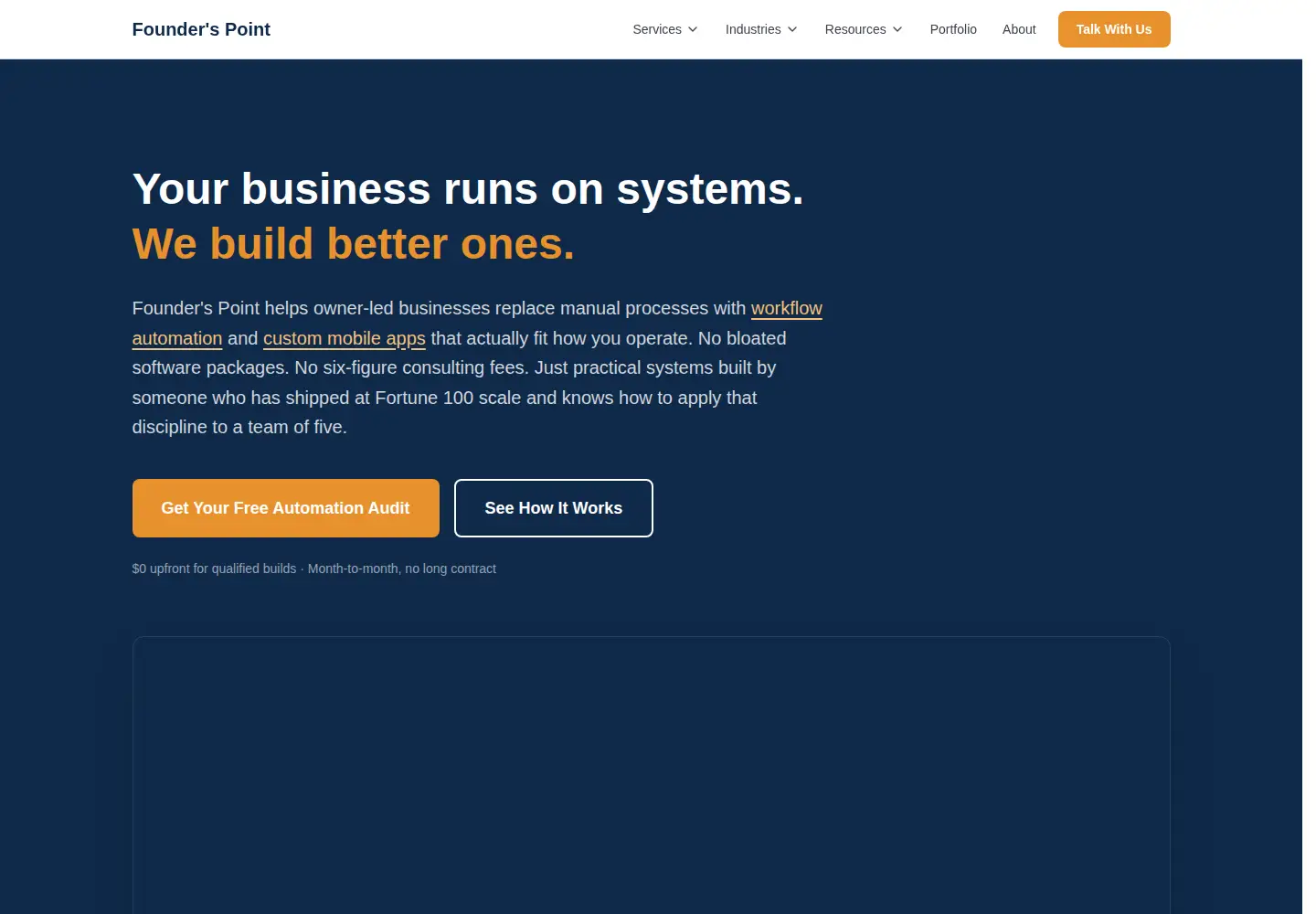 Captured homepage of thefounderspoint.com in the current scan