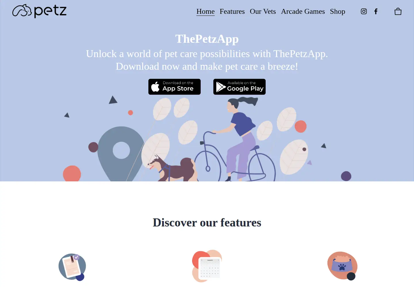 Screenshot of thepetzapp.com