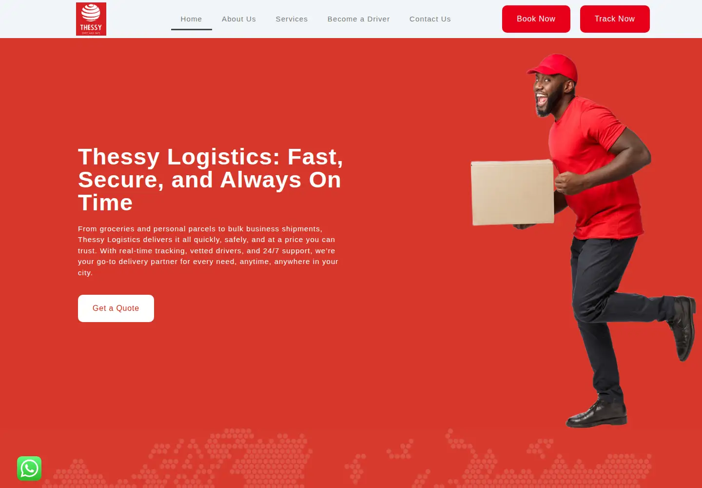 Captured homepage of thessylogistics.com in the current scan