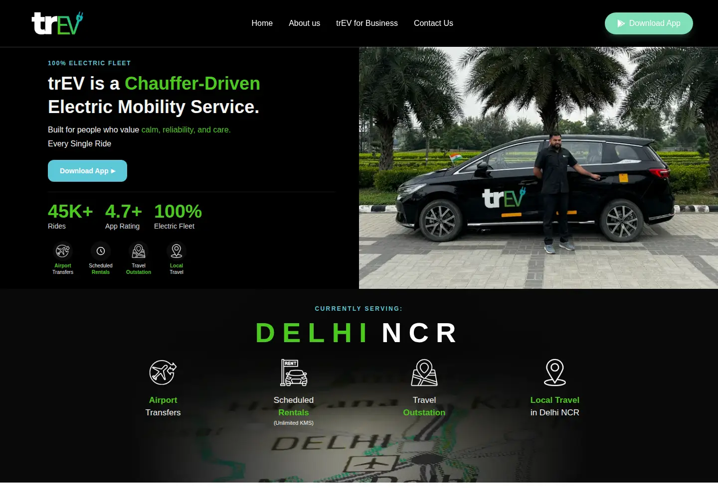 Captured homepage of trevcabs.com in the current scan