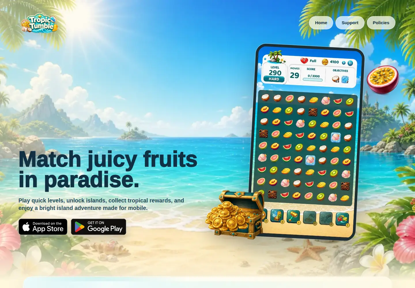 Screenshot of tropictumblegame.com