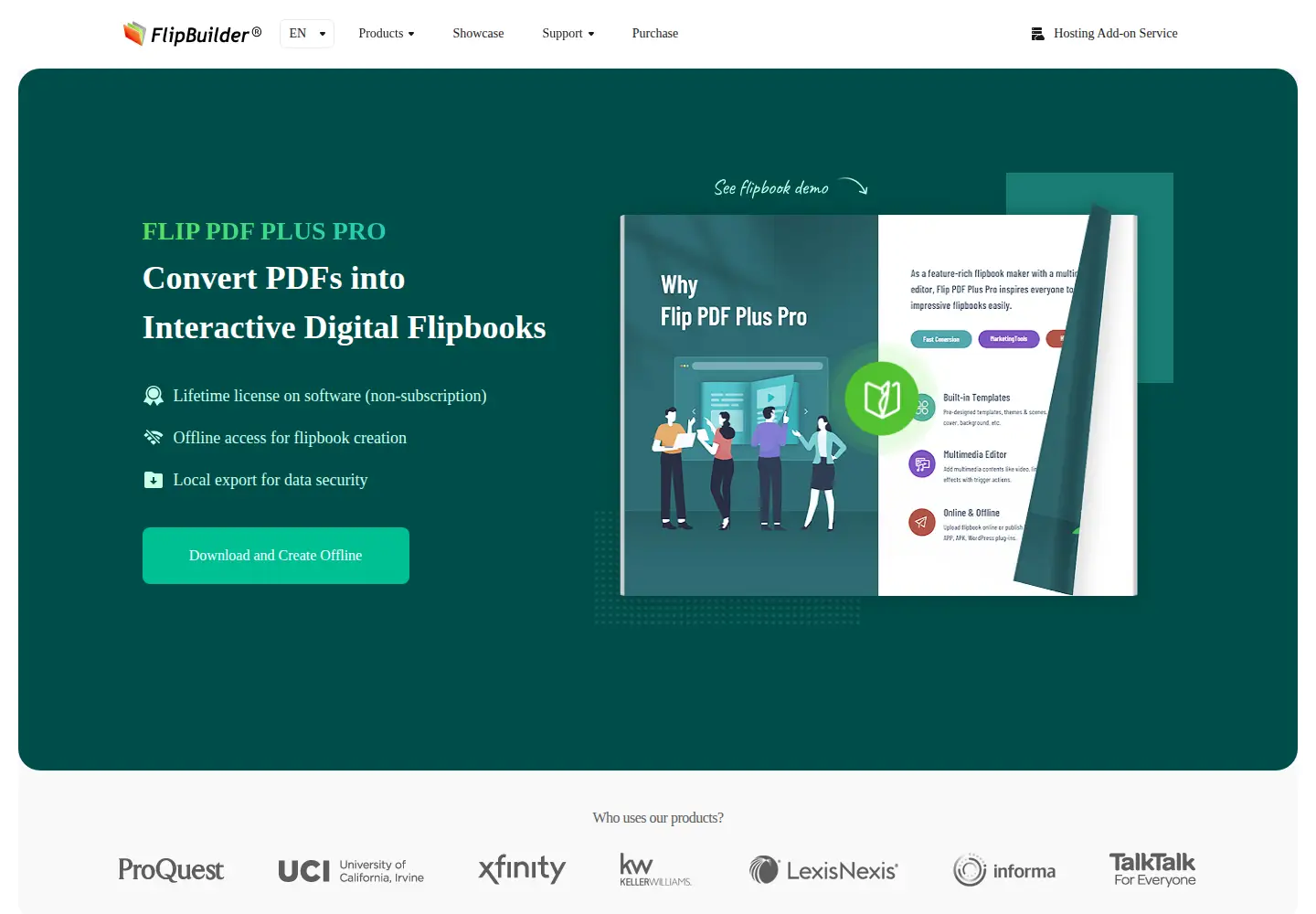 Screenshot of flipbuilder.com