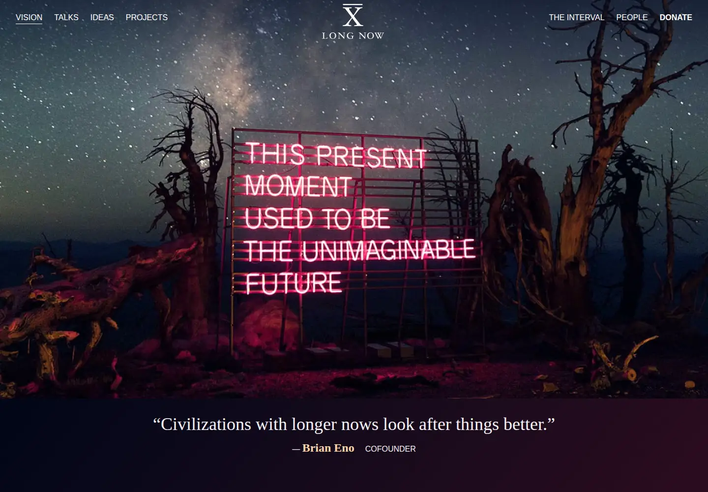 Screenshot of longnow.org