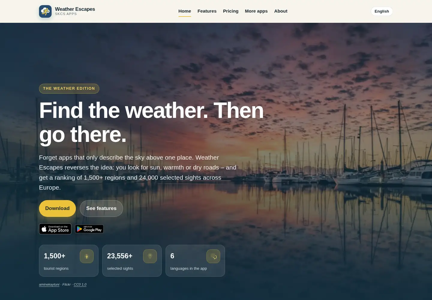 Screenshot of weatherescapes.com