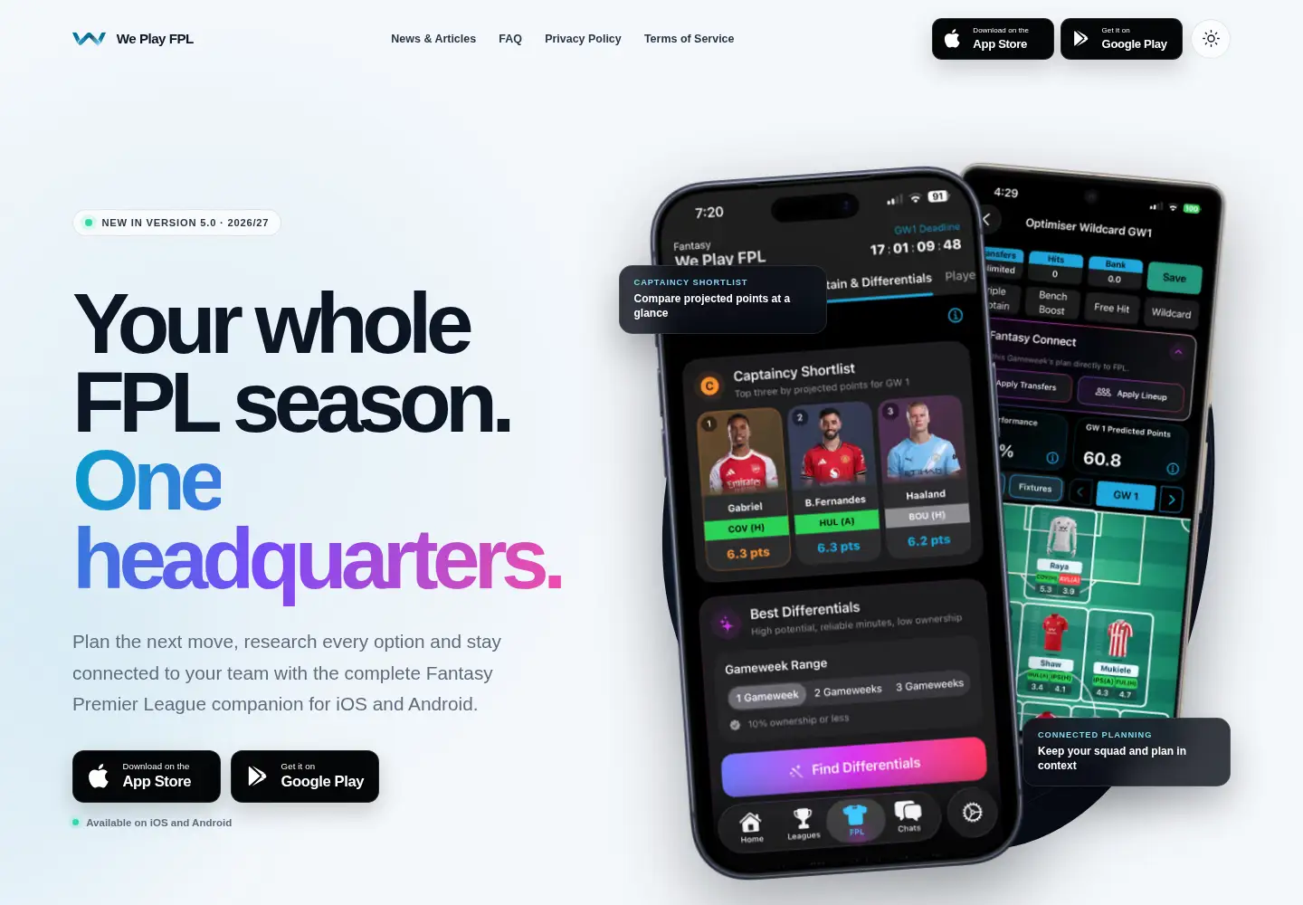 Screenshot of weplayfpl.com