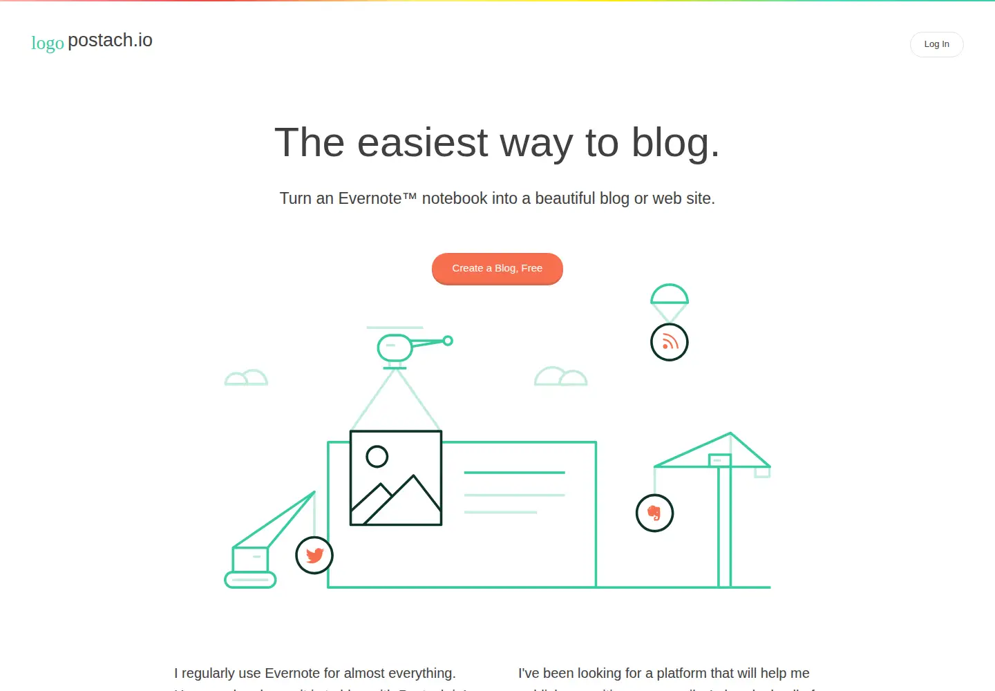 Screenshot of postach.io
