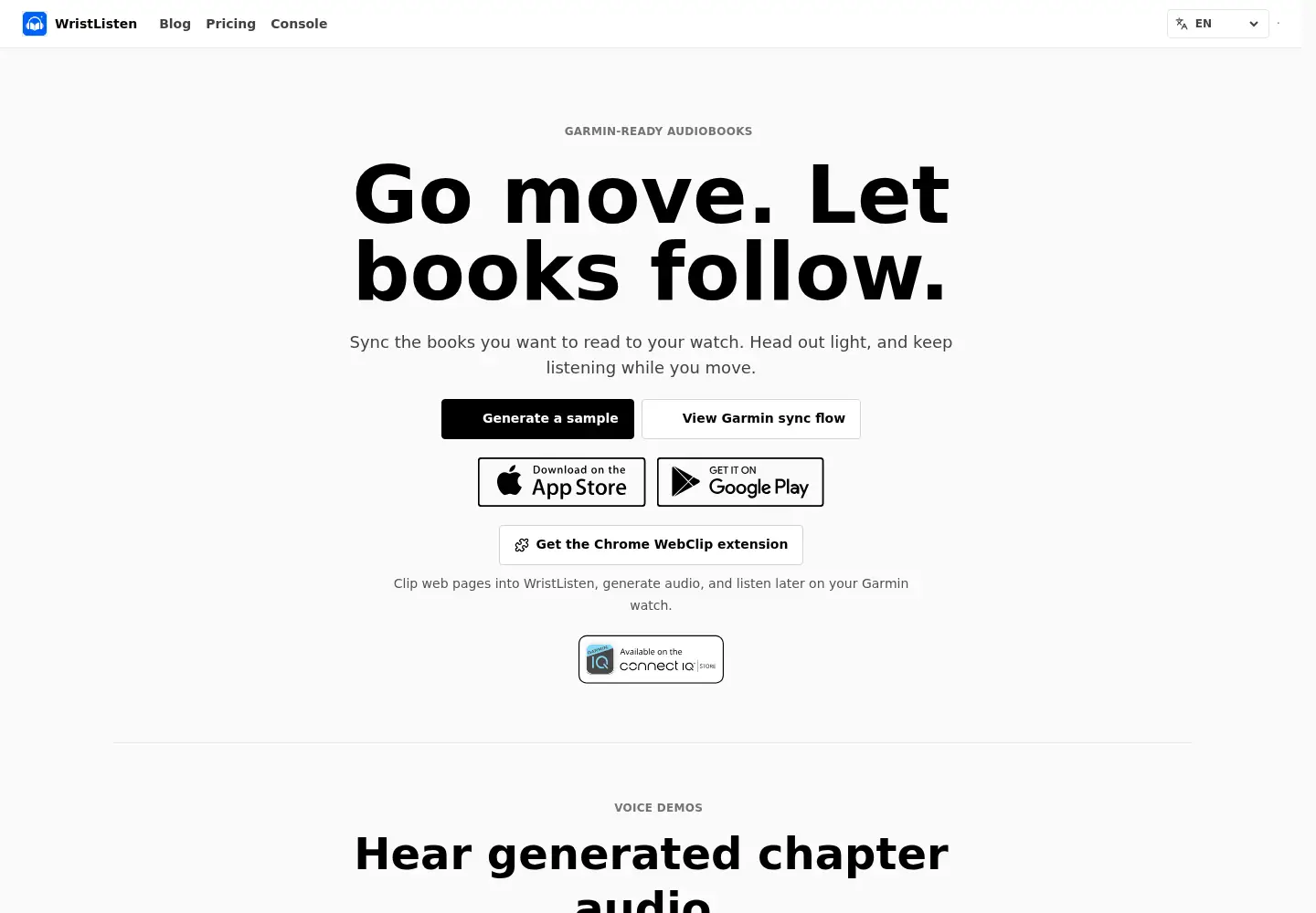 Captured homepage of wristlisten.com in the current scan