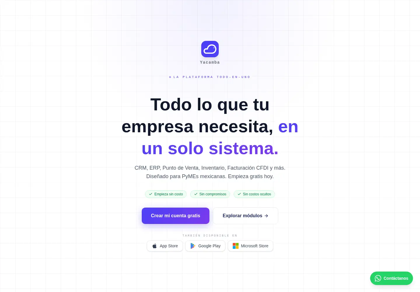 Captured homepage of yacamba.com in the current scan