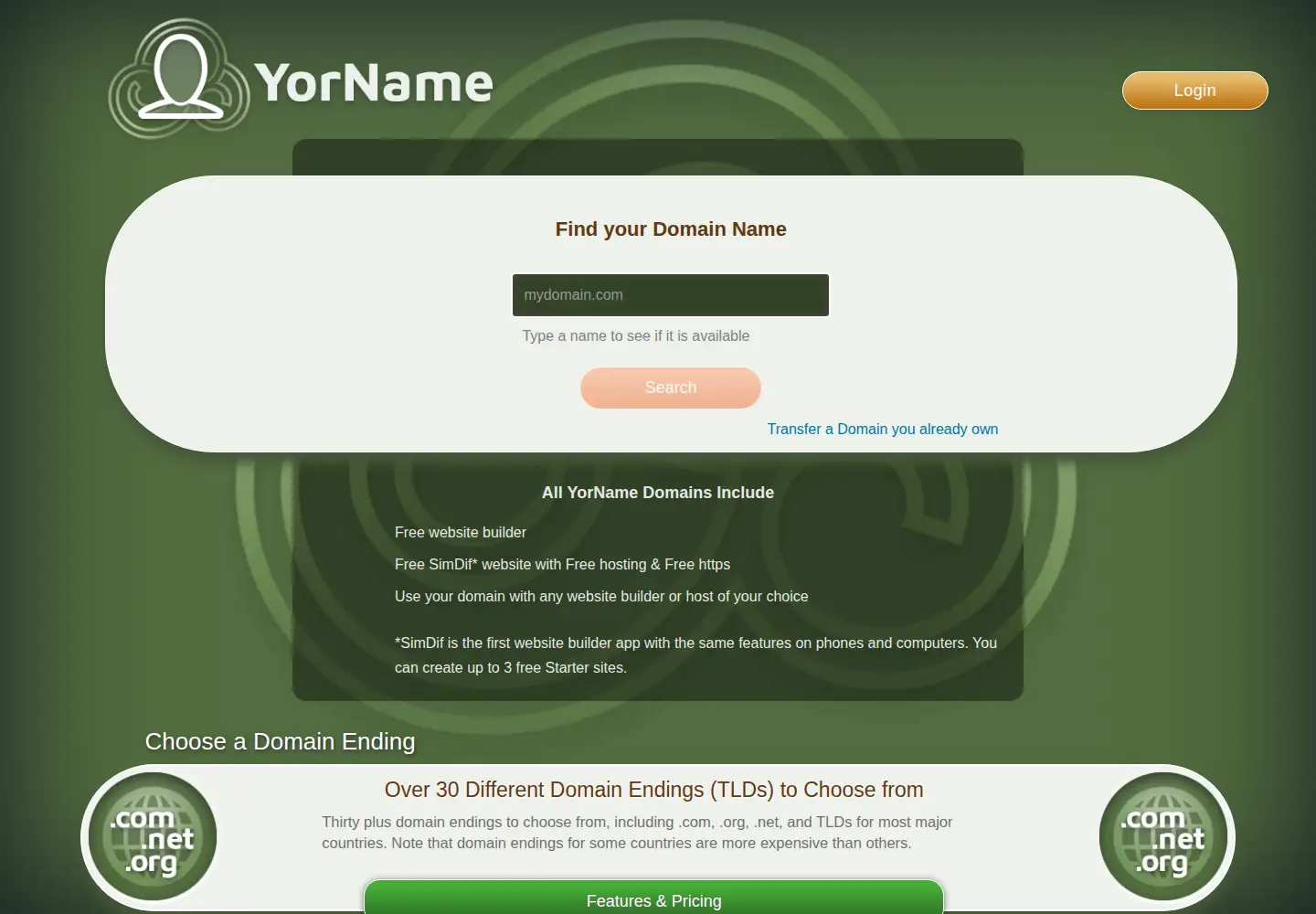 Screenshot of yorname.com