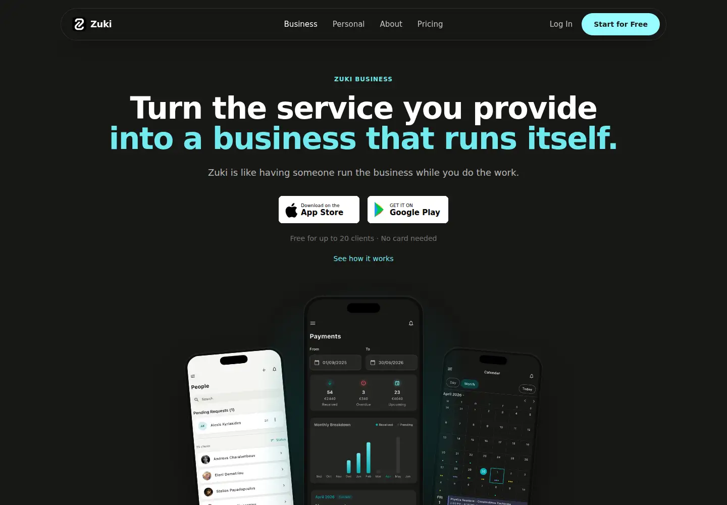 Captured homepage of zukiapp.com in the current scan