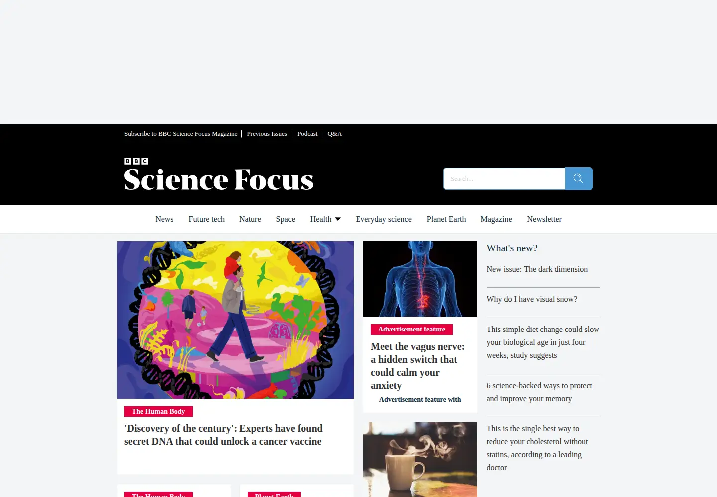 Screenshot of sciencefocus.com