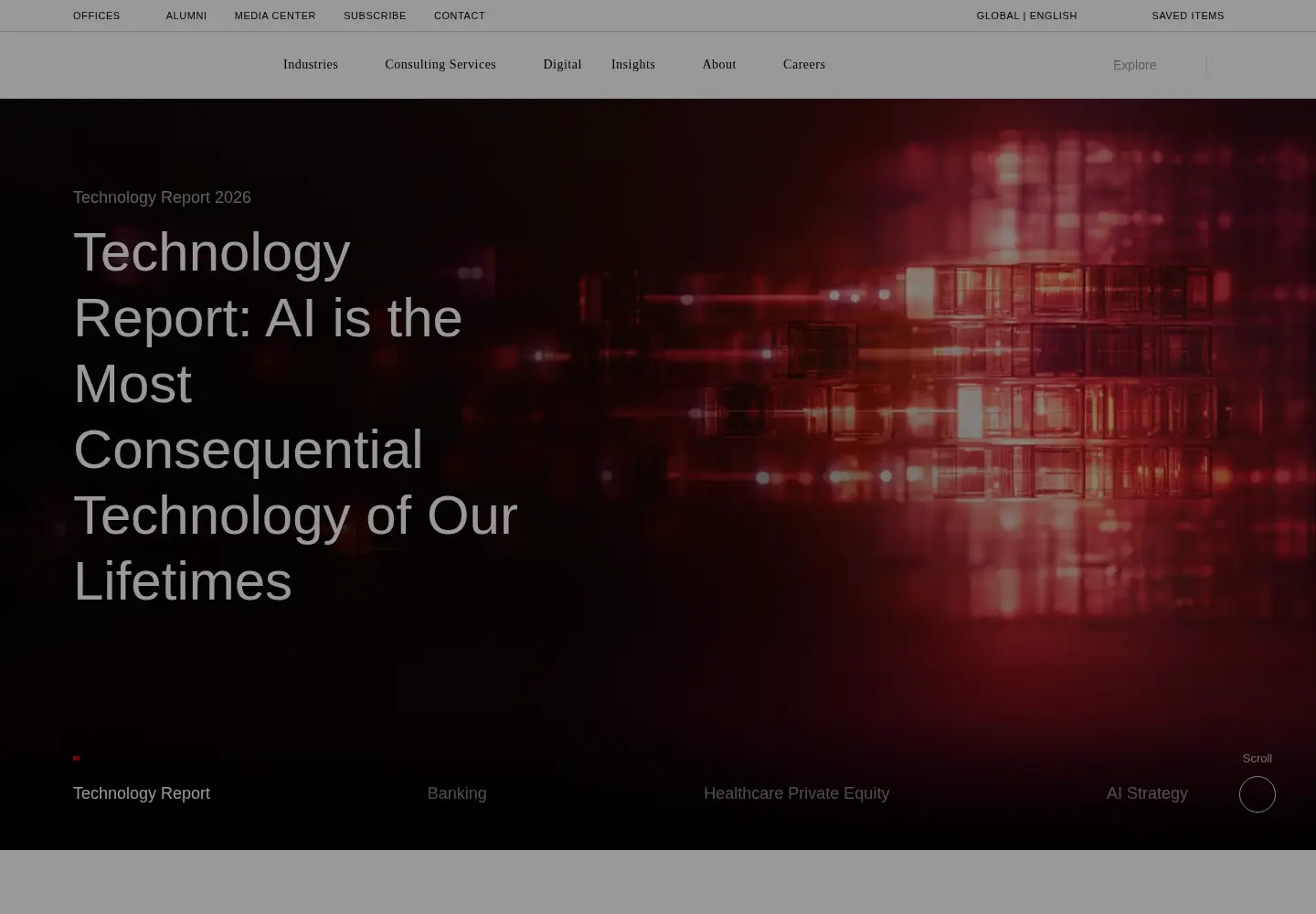Screenshot of bain.com
