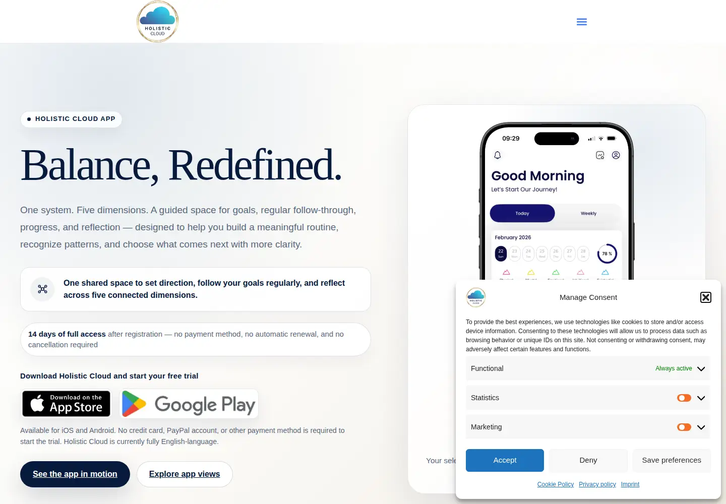 Screenshot of holistic-cloud.de