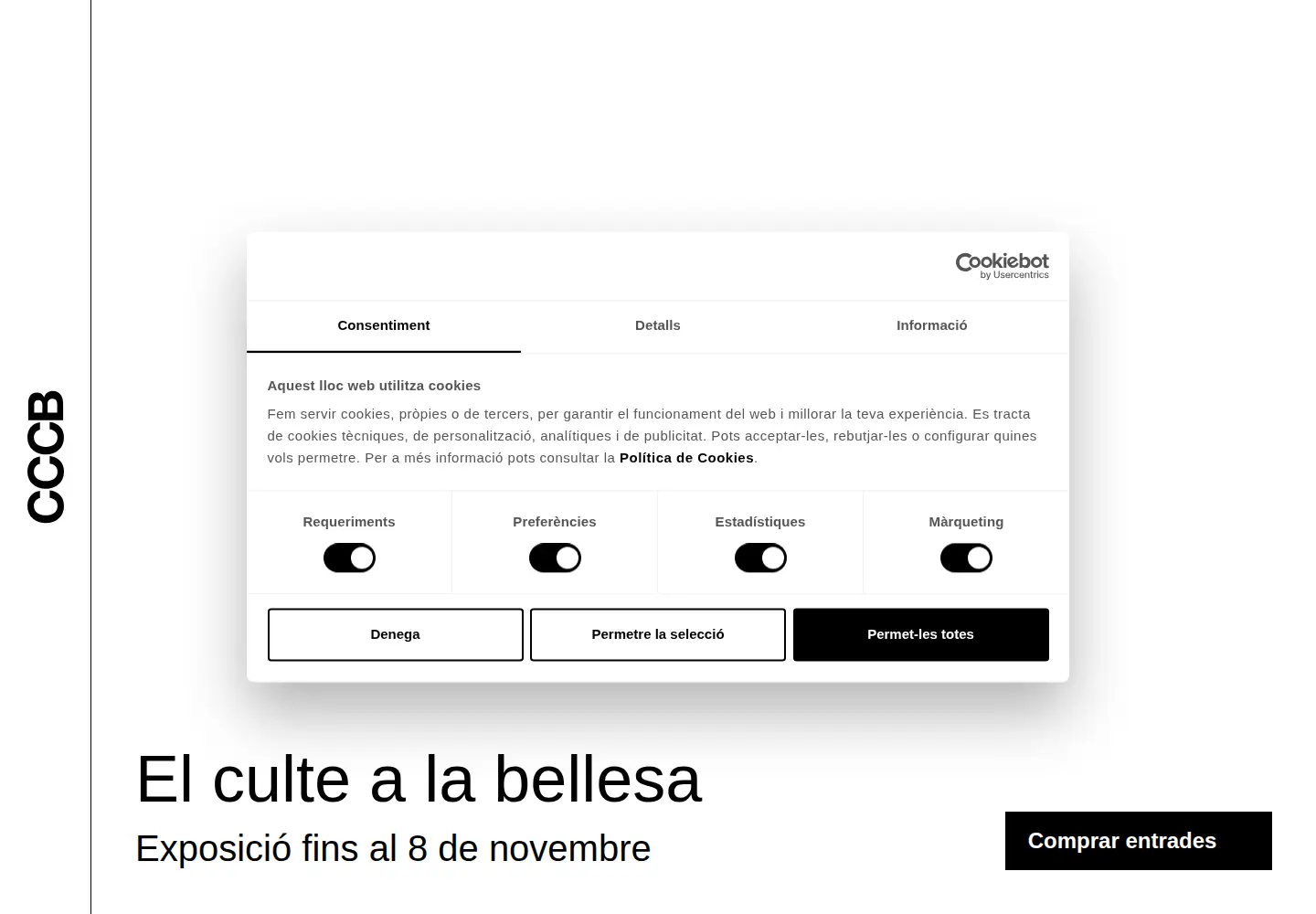Screenshot of cccb.org