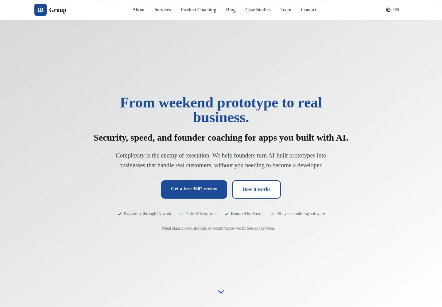 Screenshot of ibgroup.dev