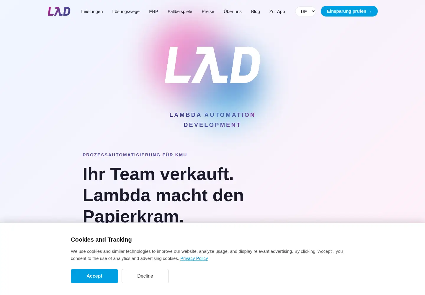 Screenshot of lambda.dev