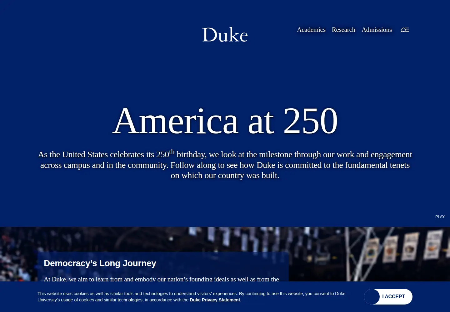 Screenshot of duke.edu