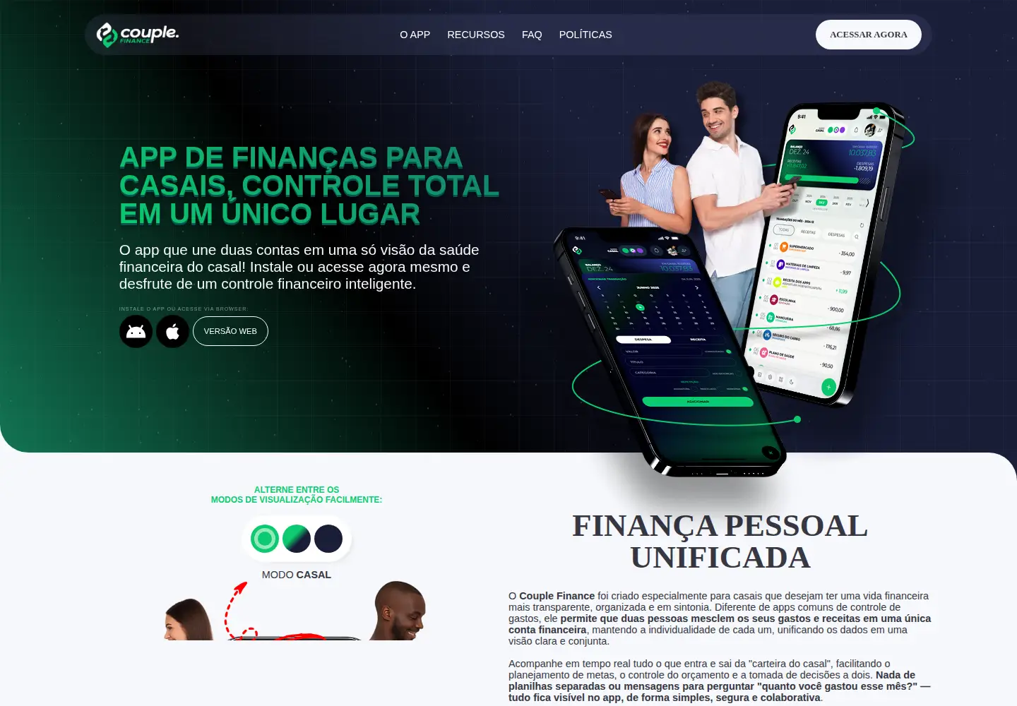 Screenshot of couple.finance