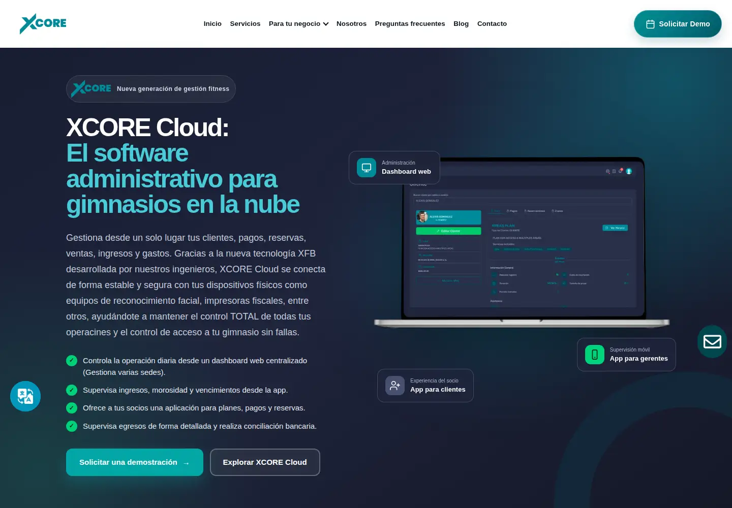 Screenshot of xcore.fit
