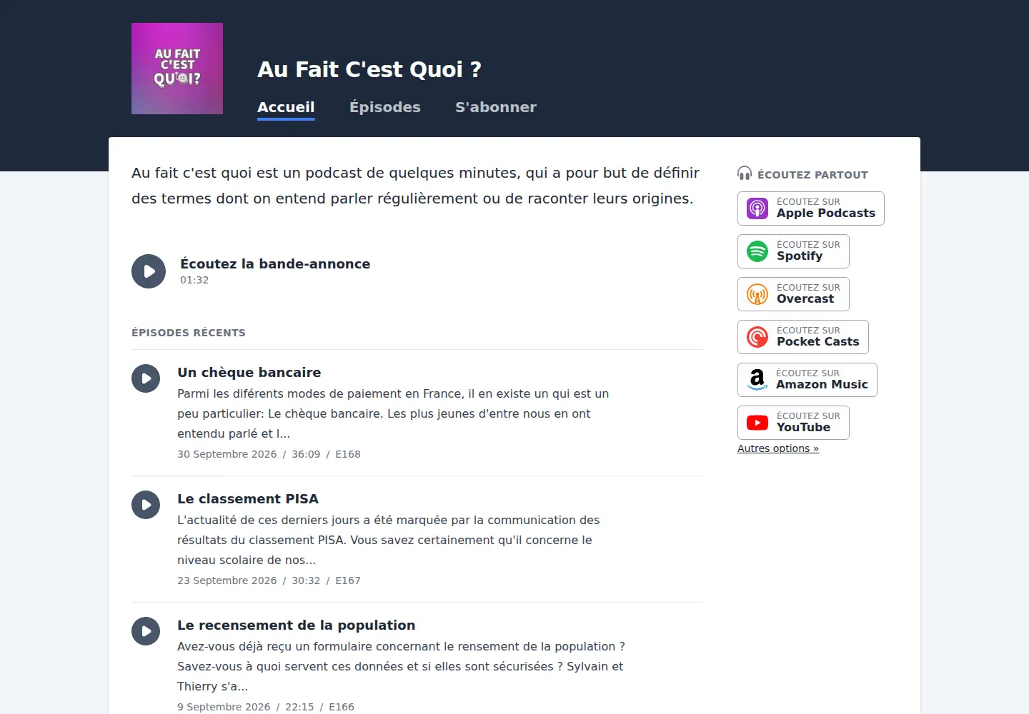Screenshot of aufaitcestquoi.fr