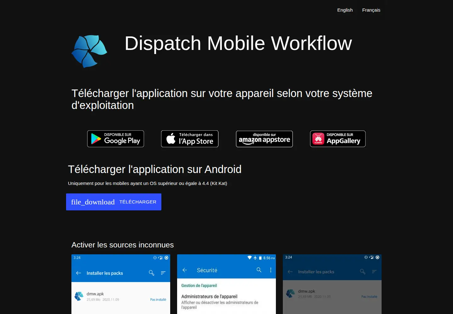 Captured homepage of dmobile.fr in the current scan