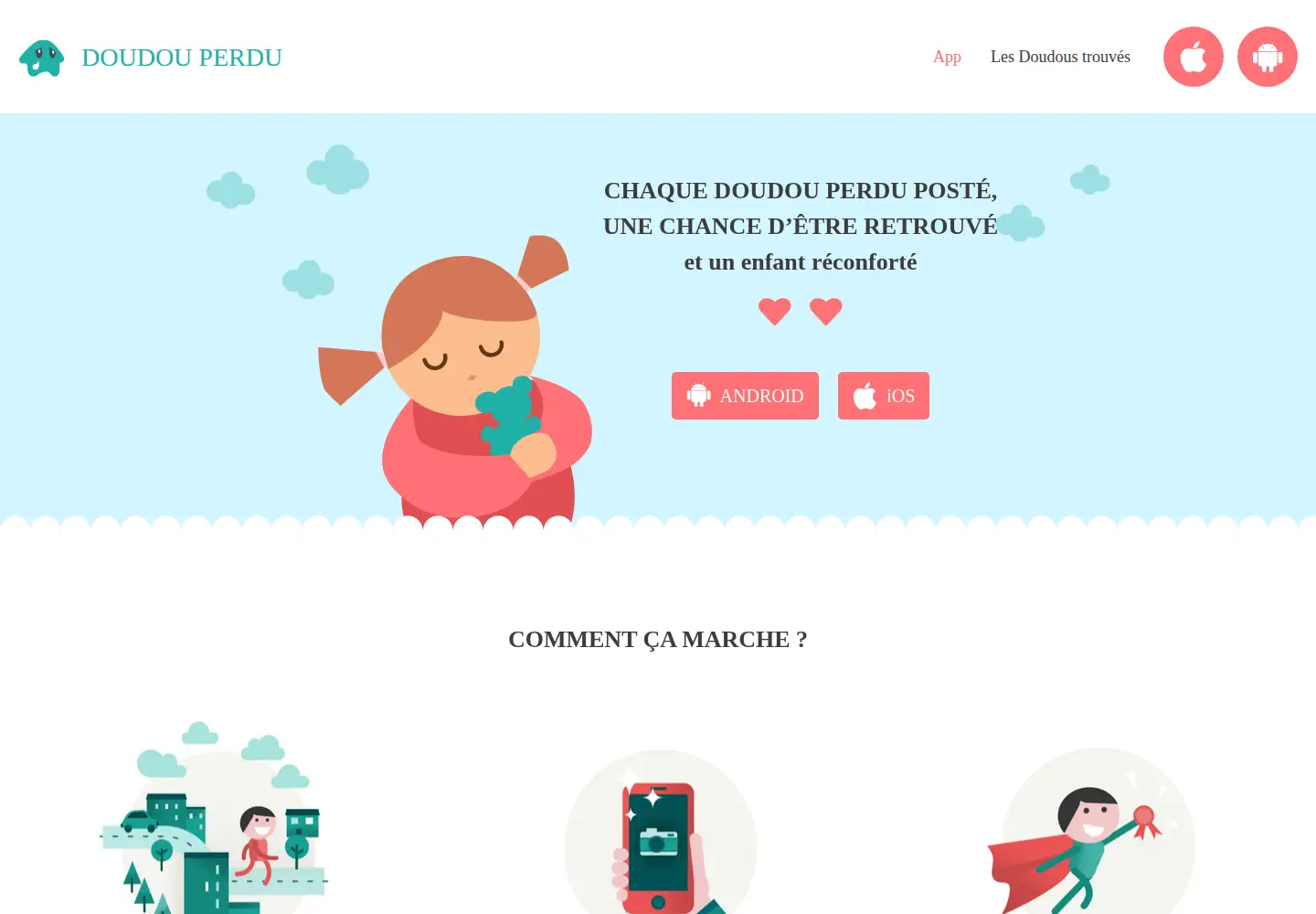 Screenshot of doudouperdu.fr