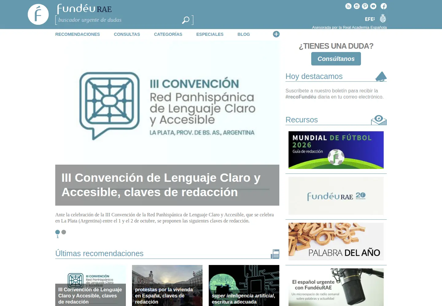 Screenshot of fundeu.es