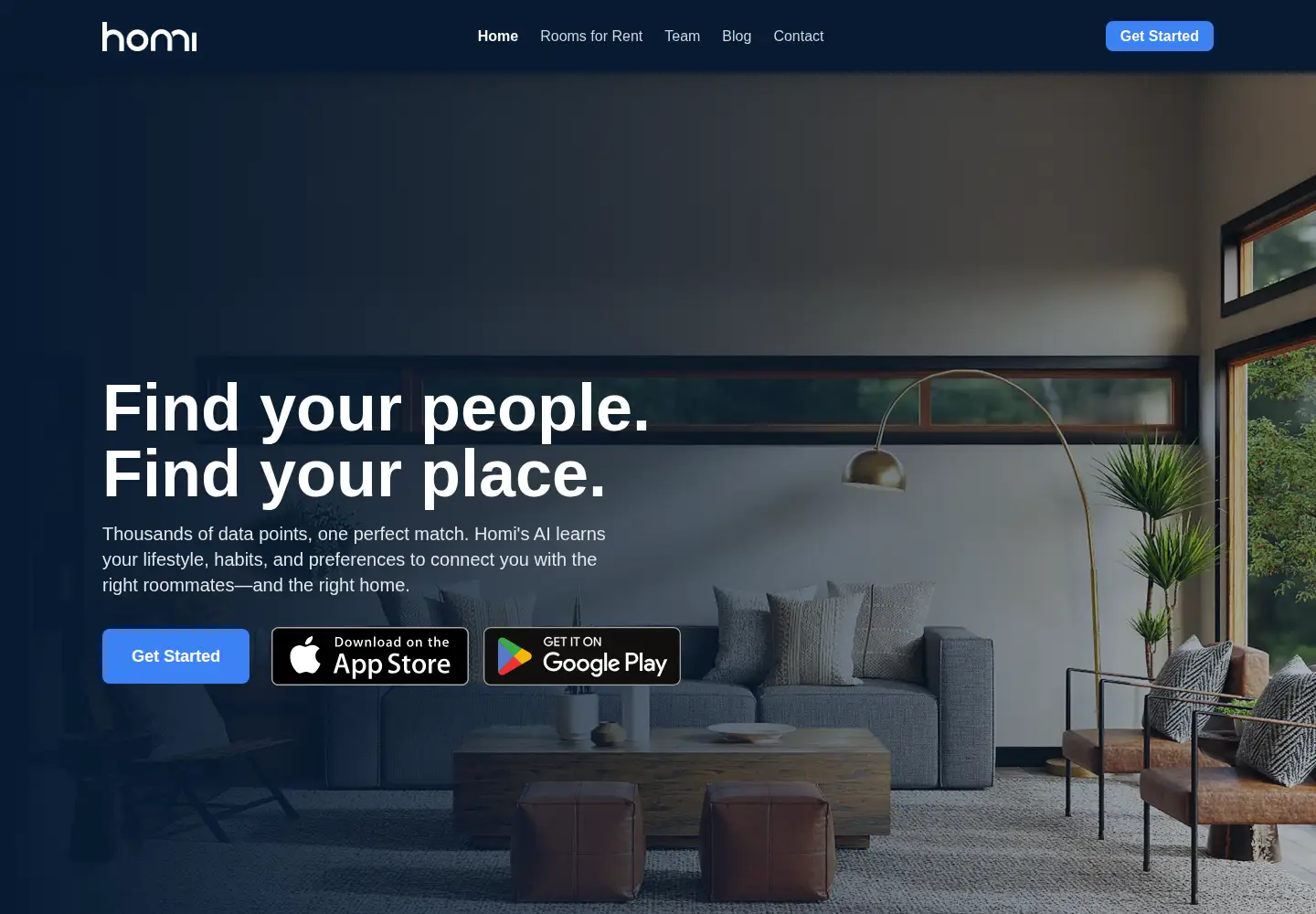 Screenshot of homi.house