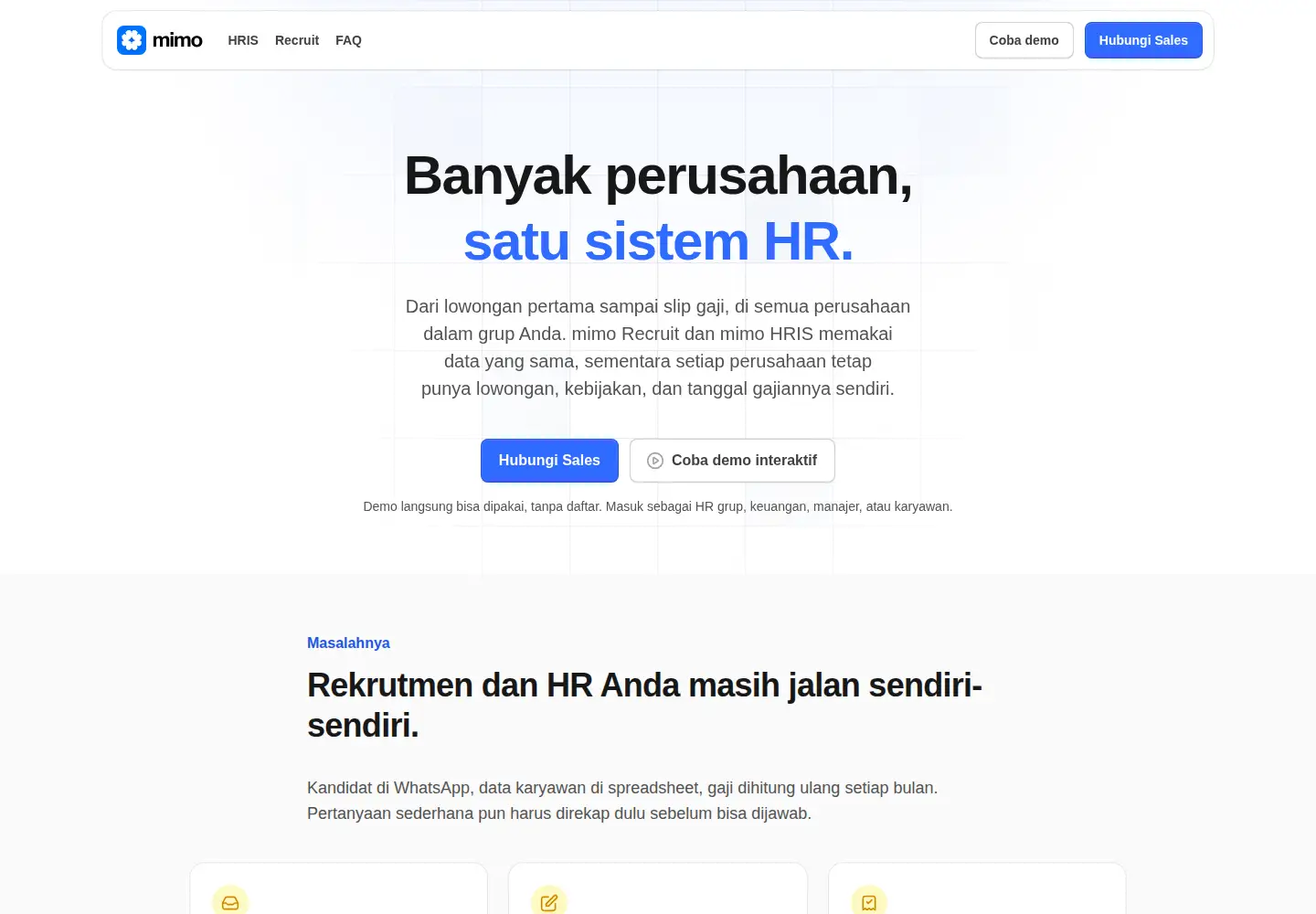 Screenshot of mimo.id