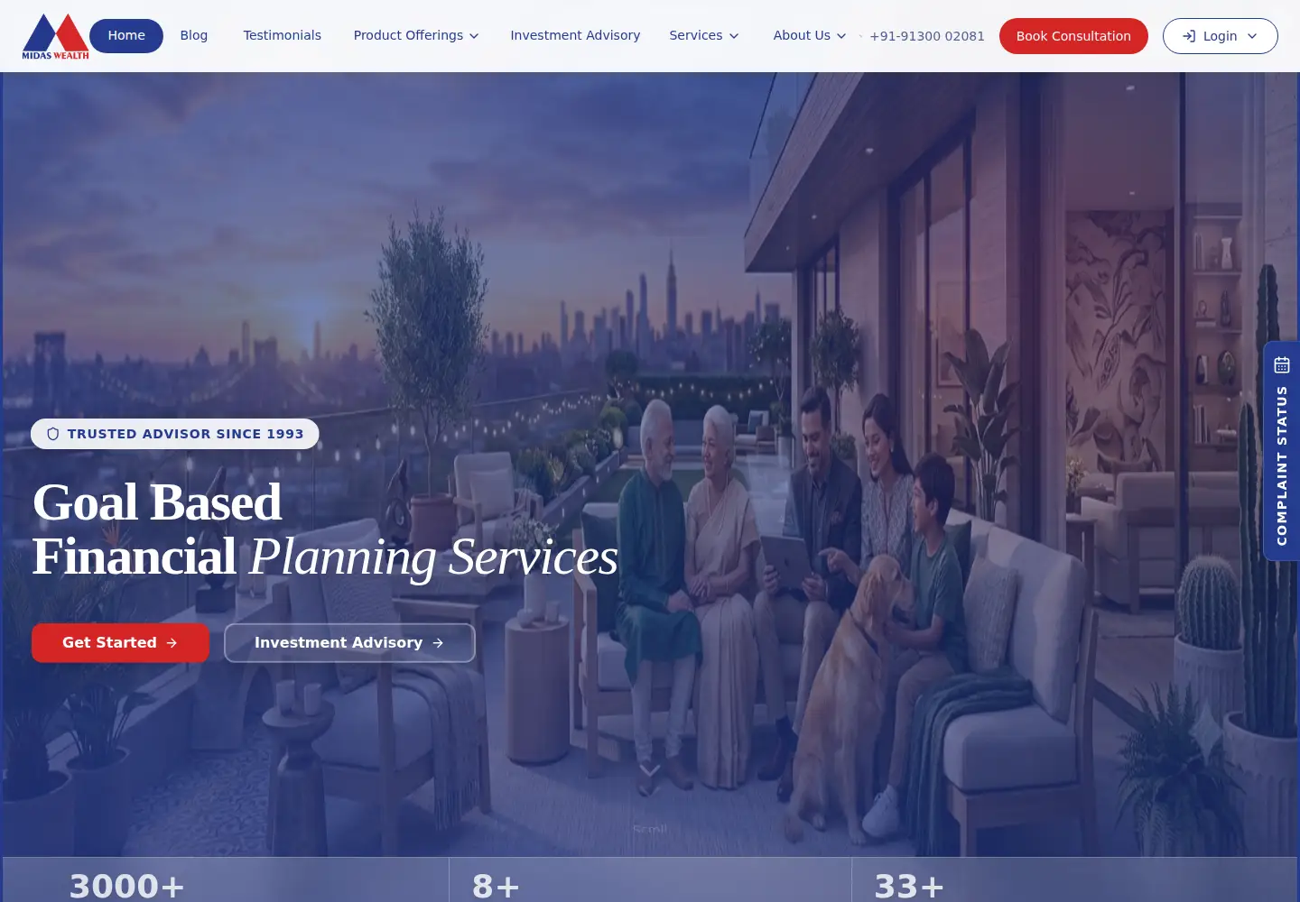 Captured homepage of wealth4u.in in the current scan