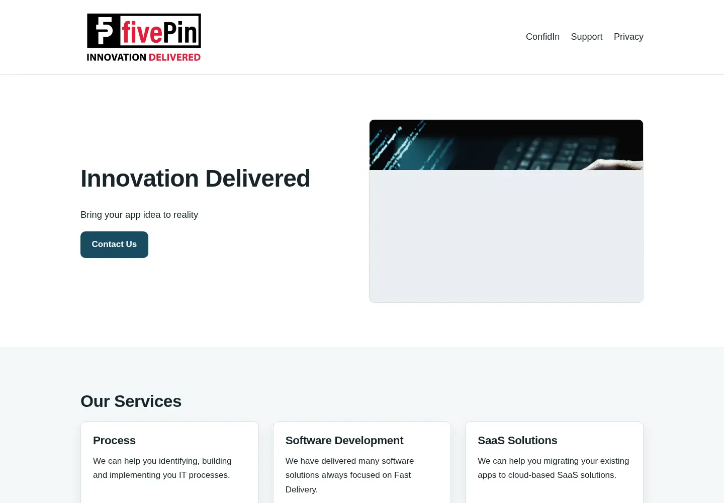 Screenshot of fivepin.io