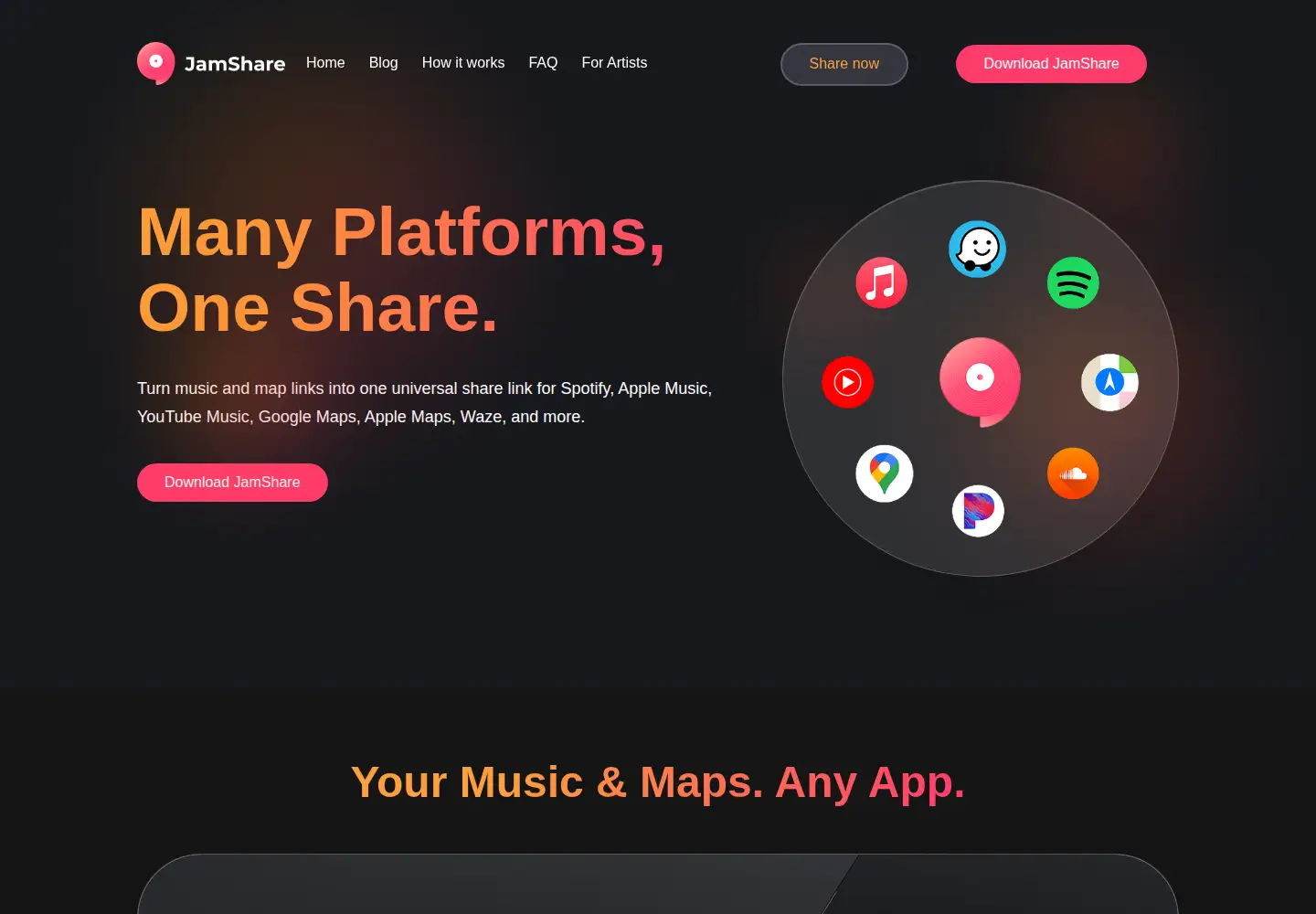 Screenshot of jamshare.io
