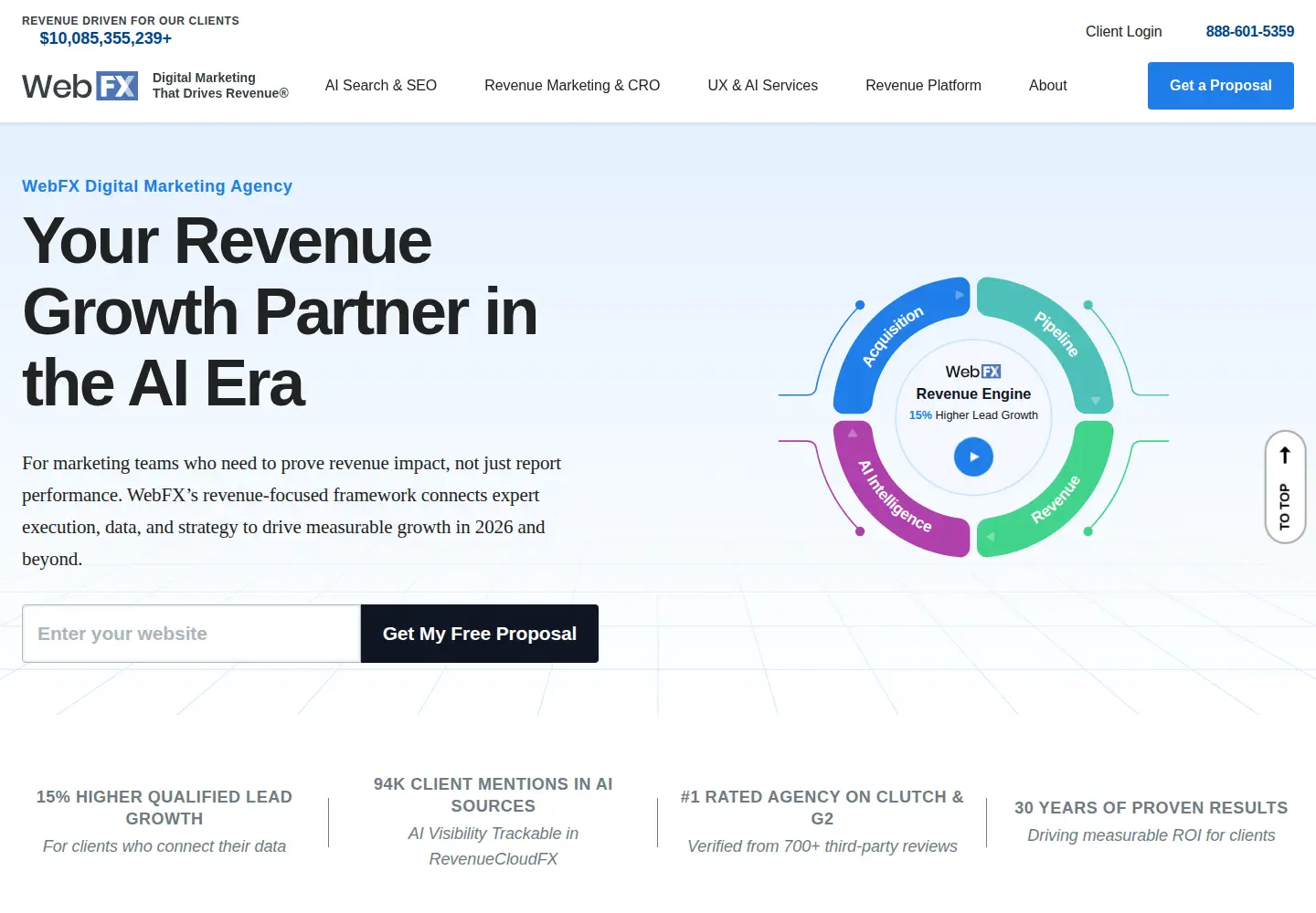 Screenshot of webfx.com